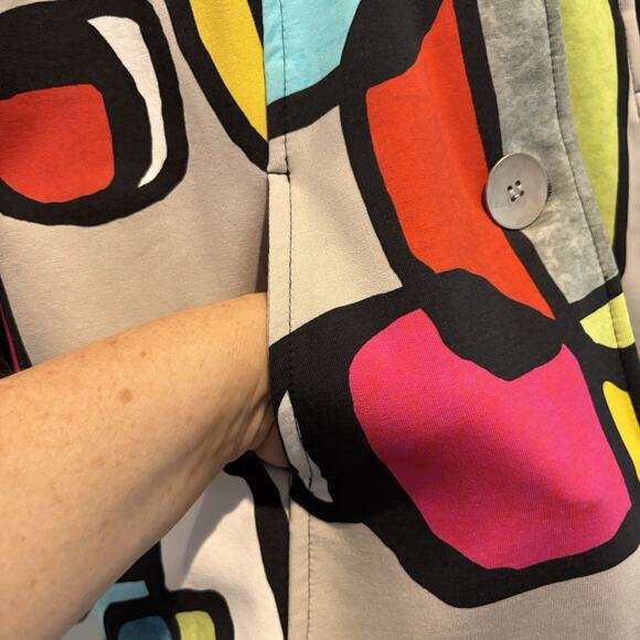 Simply Art by Dolcezza Blazer XS Jacket Vibrant Colorblock Art To Wear Mondrian - Picture 6 of 12